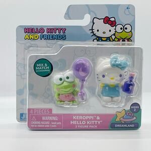 Hello Kitty And Friends Keroppi & Hello Kitty Dreamland Vinyl Figures 2-Pk